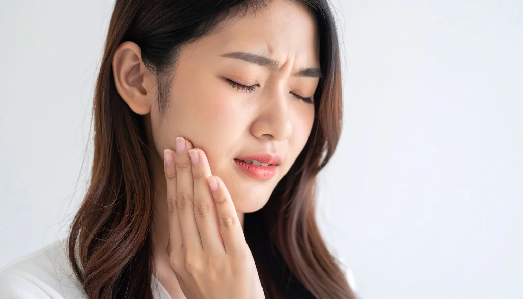 親知らずの痛みを訴える女性